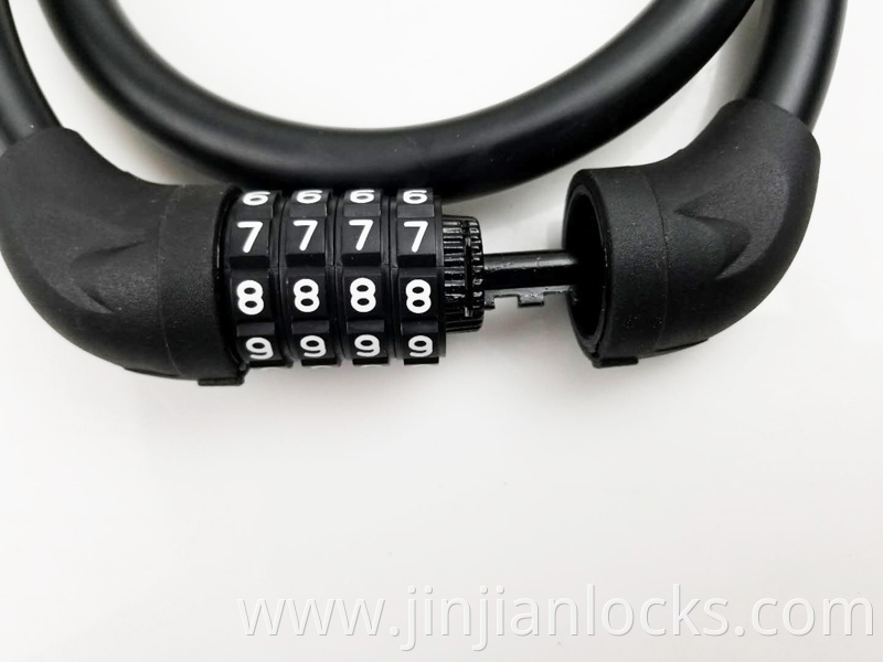 hot selling 4 digits cycle cable lock locker for motor bike bicycle